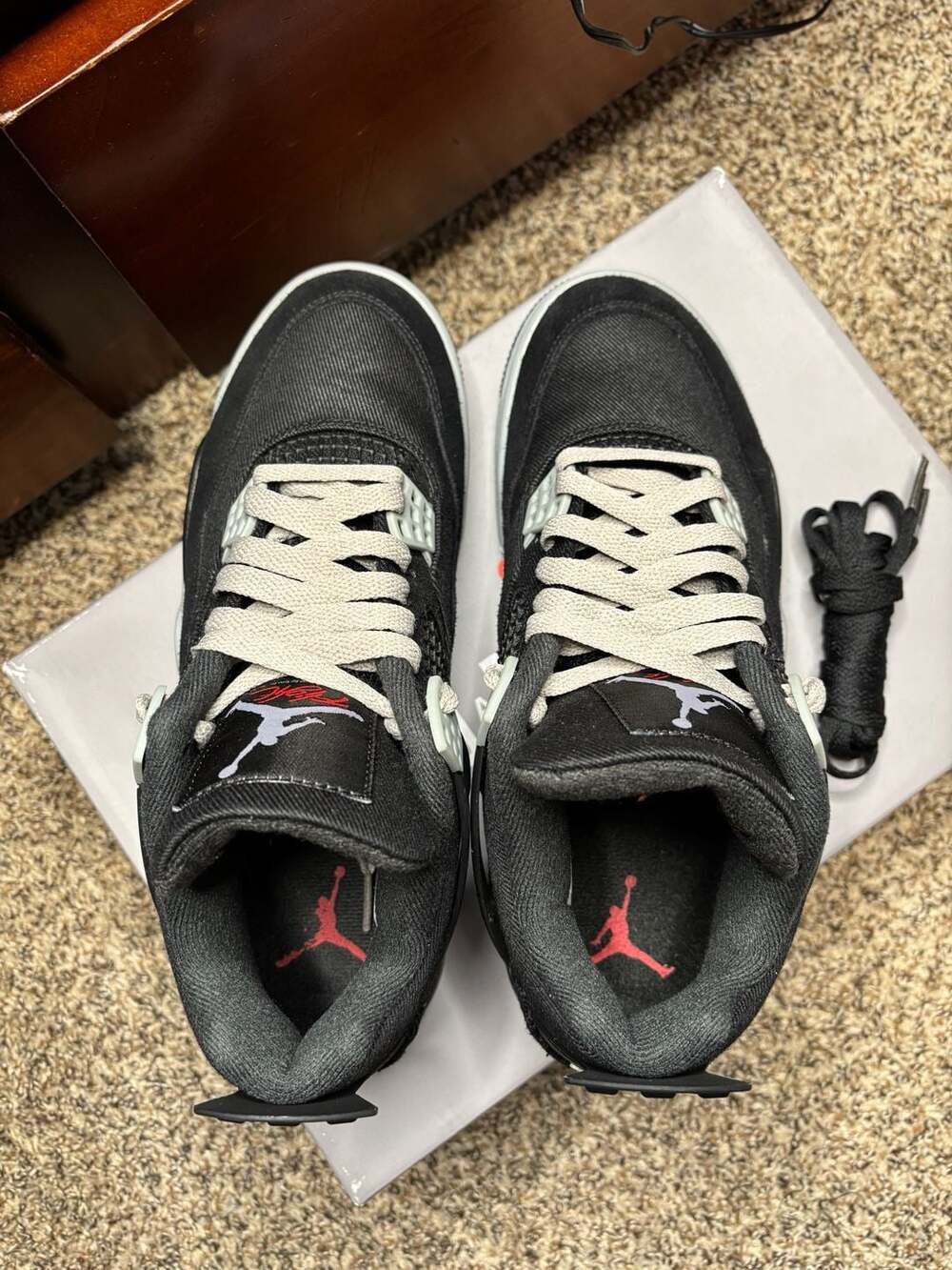Air Jordan 4 Retro SE Black Canvas Size 8.5 men’s, Authenticated - Picture 3 of 10